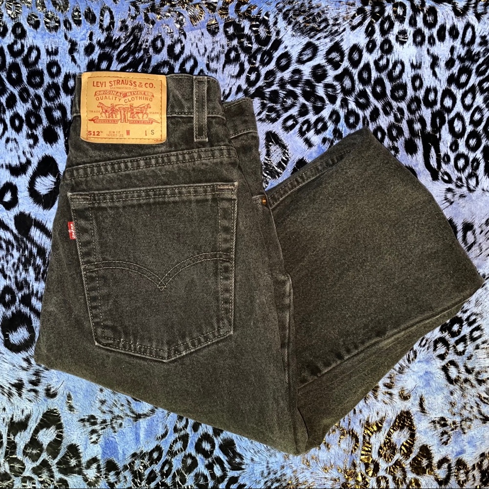 Vintage 512 Levi’s High Waisted Black Jeans